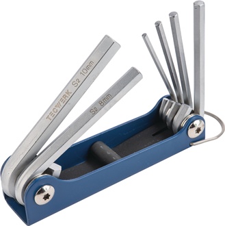 Schroevendraaier-set 6-delige handklaphouder SW 3-10 mm S2-staal TECWERK