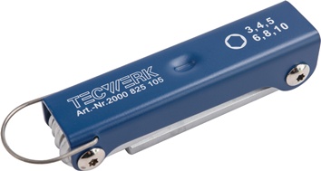 Schroevendraaier-set 6-delige handklaphouder SW 3-10 mm S2-staal TECWERK