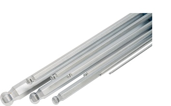 Jeu de clés mâles coudées 9 pcs. support en plastique SW de 1,5 à 10 mm branche