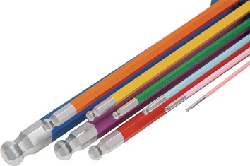Haakse schroevendraaier-set 9-delig kunststof houder SW 1,5-10 mm lang kleurcode