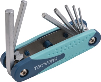 Schroevendraaier-set 7-delige handklaphouder SW 2-8 mm S2-staal TECWERK