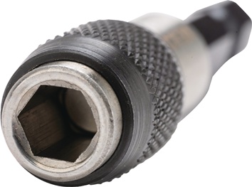 Bit holder 1/4 inch F 6.3 1/4 inch C 6.3 quick-change chuck length 60 mm TECWERK
