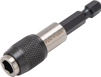 Bit holder 1/4 inch F 6.3 1/4 inch C 6.3 quick-change chuck length 60 mm TECWERK