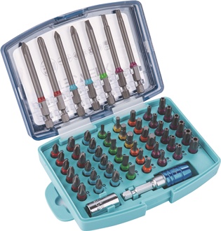 Bit assortment 57-part slot/PH/PZD/TX/TX-BO/hex TECWERK