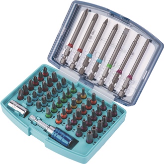 Bit assortment 57-part slot/PH/PZD/TX/TX-BO/hex TECWERK
