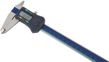 Schuifmaat DIN 862 200 mm digitaal met vergrendelingschroef hoekig TECWERK