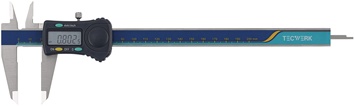 Schuifmaat DIN 862 200 mm digitaal met vergrendelingschroef hoekig TECWERK