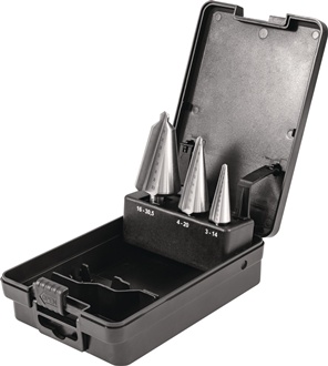 Blikboren-set 3-14 / 4-20 / 16-30,5 mm HSS-Co 3-delige kunststof cassette TECWER