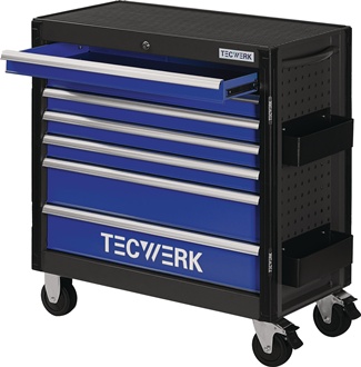 Tool trolley PLUS XL 2.0 W960xD465xH1020mm 500 kg 7 drawers steel sheet TECWERK