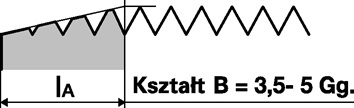 Gwintownik maszynowy DIN 5156B VA G 1/4 cal. x 19 HSS-Co waporyzowany ISO 228 PR