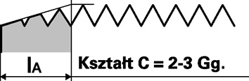 Gwintownik maszynowy DIN 374C UNIWERSALNY M8 x 1 mm HSS-Co waporyzowany 6H PROMA