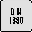 Walzenstirnfräser DIN 1880 Typ HR D.50mm HSS-Co5 TiCN Z.8 TECWERK
