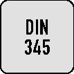 Spiralbohrer DIN 345 TypN D.36mm HSS profilgeschl.MK4 TECWERK