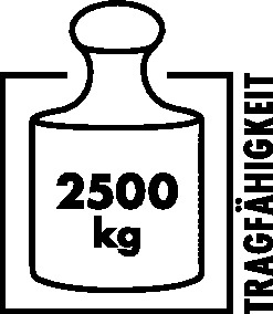 Transpalette L. fourche 1150 mm cap.ch. 2500 kg acier bleu pigeon, RAL 5014 VG/P