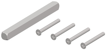 Bef-set.NW-400-40 3xM4 m.Gewindehülsen,2x Bohrschrauben 4-KT.8mm TECWERK