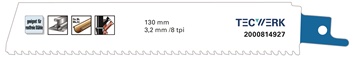 Säbelsägeblatt L.150mm B.25mm TPI 8 3,2mm Karte a 1 St.TECWERK