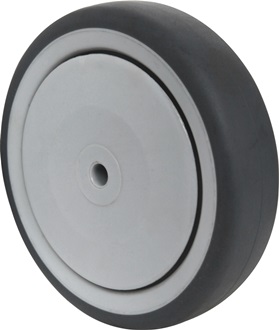 Roue de rechange D. de la roue 125 mm cap. charge 100 kg caoutchouc grise D. de