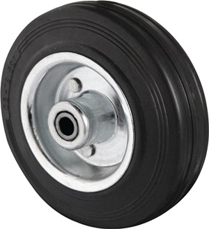 Roue de rechange D. de la roue 200 mm cap. charge 205 kg caoutchouc plein noire