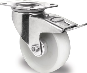 Rouleau de renvoi D. de la roue 125 mm cap. charge 250 kg avec blocage total en