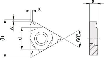 Wisselplaat 16ER175 ISO PK30 rechts uitwendig draaien TECWERK