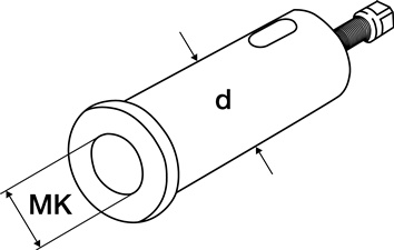 Morseconushuls voor stalen houderkop A passend voor wisselhouder MK2 buiten-d. 3