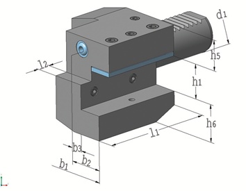 Axial tool holder C1 DIN 69880 VDI30 right TECWERK