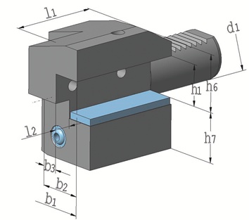 Axial tool holder C3 DIN 69880 VDI40 right overhead TECWERK