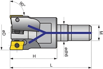 Einschraubfräser D.20mm vern.m.IK Z.3 APKT-10 TECWERK