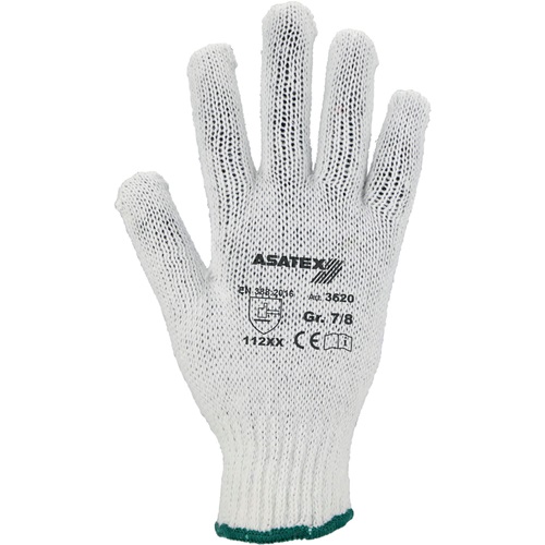 ASATEX Feinstrick-Handschuhe Mit Latexbeschichtung – Gr. 9, Gelb/schwarz, 12 Paar