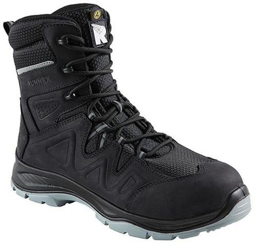 TeamStars Sicherheitsschnürstiefel, hydrophobiertes vollnarbiges Glattleder