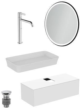IDS Waschtisch-Paket CONCA Bundle01 Spiegel, Armatur WT 