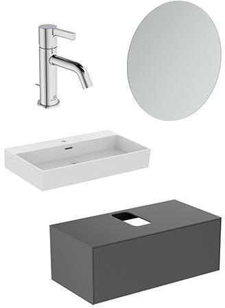 IDS Waschtisch-Paket CONCA Bundle01 Spiegel, Armatur WT 