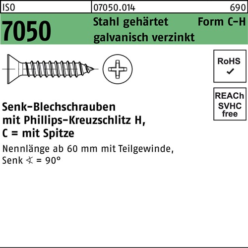 ISO 7049 Linsenkopf - Blechschrauben - verzinkt - PH - C - Ø 4.8 , € 6,56