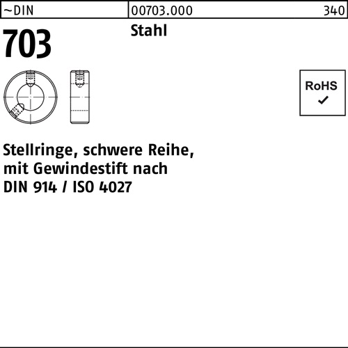 A2 d= 20 m.DIN 914 M 6x 8 25 Stück Stellringe m.Gewindestift DIN 705-G Edelst