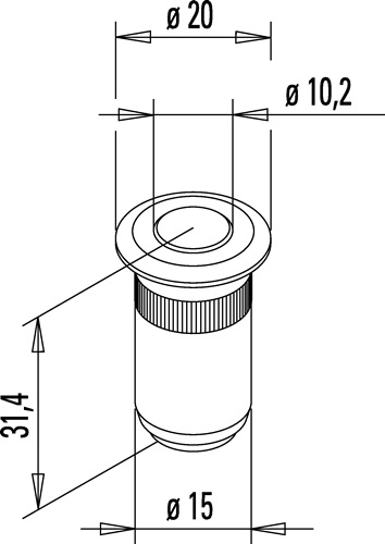 Stahl Rundstange 10 mm Gewindeansatz Set á 2 St f