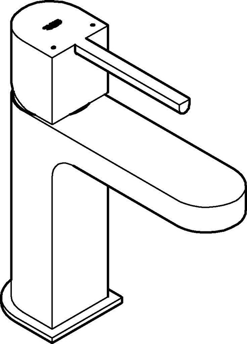 Grohe Einhand-Waschtischbatterie PLUS 1/2Zoll, S-Size, Push-oben 