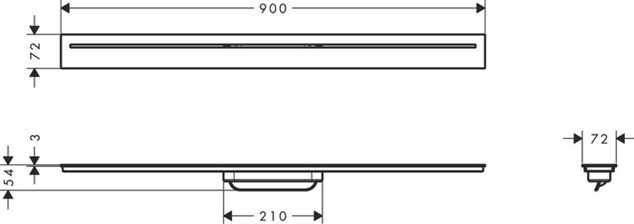 ⚙ HG Fertigset AXOR Drain Duschrinne 900mm brushed nickel 