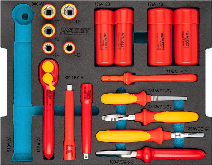 Hazet Werkzeug Sortiment, schutzisoliert, Anzahl Werkzeuge: 14