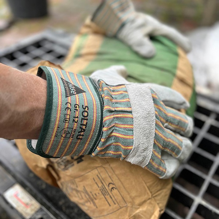 Handschuhe Soltau Gre 6 natur/grn-gelb EN 388 PSA-Kategorie II HASE