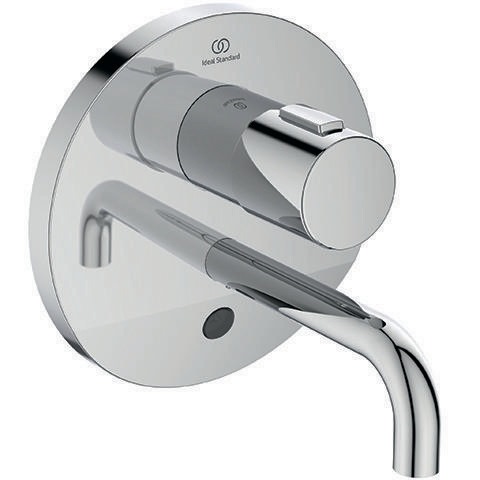 Wand-Waschtischarmatur CERAPLUS Temp ü Gri 15cm Ala netzbetrieben  