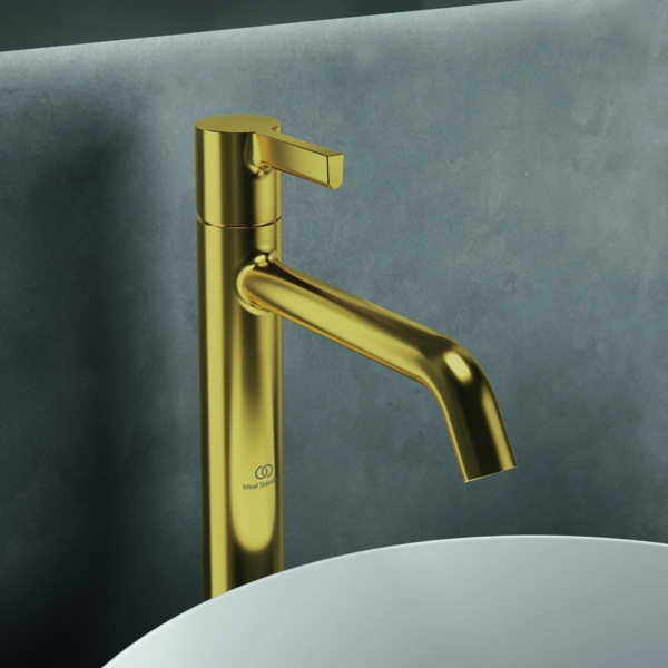 IDS Waschtischarmatur JOY m verläng. So o Ablgrt brushed gold 