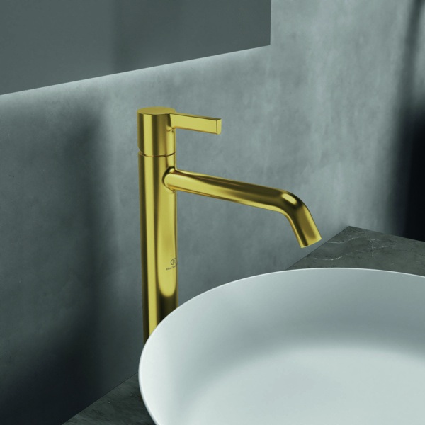 IDS Waschtischarmatur JOY m verläng. So o Ablgrt brushed gold 