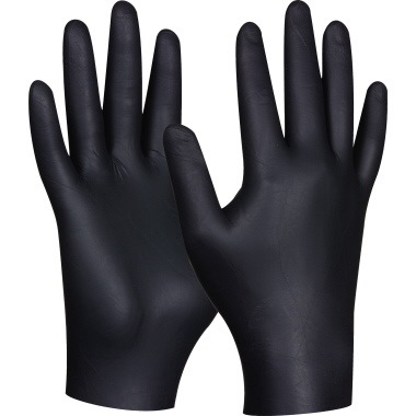 puderfrei XL Nitril-Einweghandschuhe SEMPERGUARD Style schwarz Gr