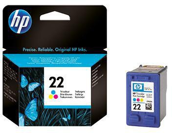 Tintenpatrone HP Originalzubehör 22 ca. 165 Seiten mehrfarbig 5ml HP