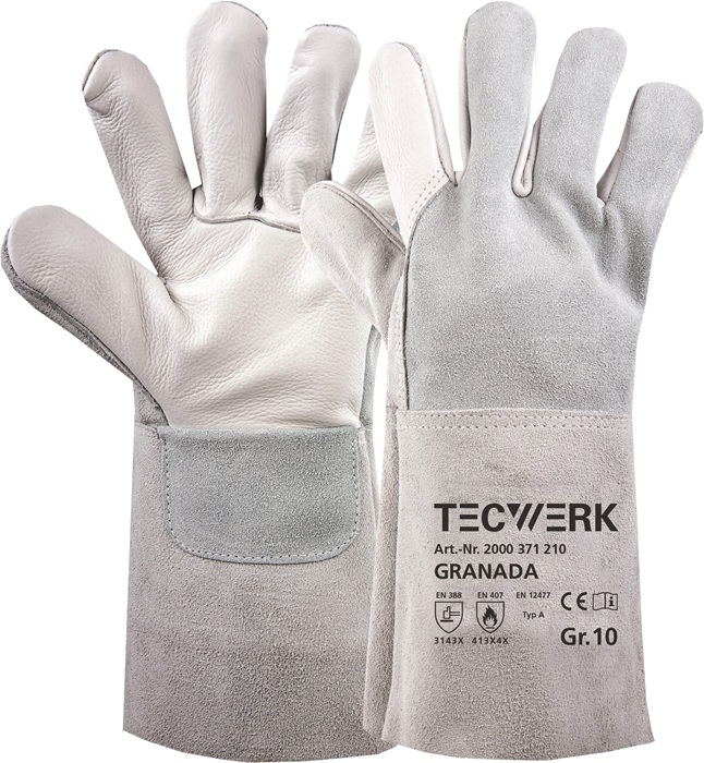 Strong Hand Schweißerhandschuhe MAG Hitzeschutzhandschuhe Lederhandschuhe Gr. 10,5 Mig/Mag, Artikel Paketmenge