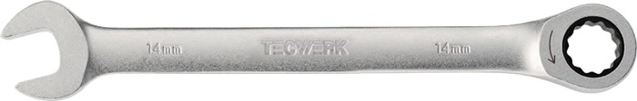 Doppelmaulschlüssel 34x36 Mm, Länge 330 Mm, Verchromt – TECWERK Nach DIN 3110