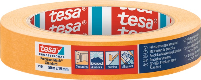 TESA Präzisionskrepp® glatt hellbeige 4344 Standard Länge 50 m Breite 19 mm