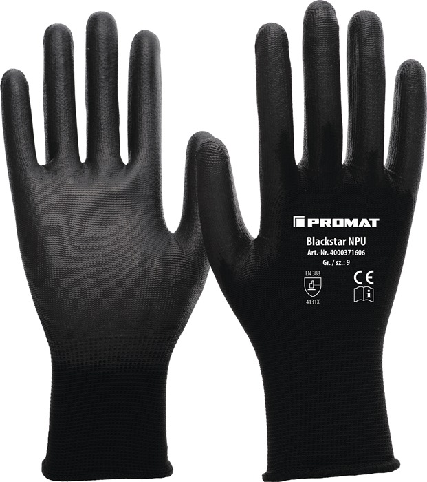 Theile & Wagner | Handschuhe Blackstar NPU Gre 8 (L) schwarz EN 388  PSA-Kategorie II PROMAT Online kaufen