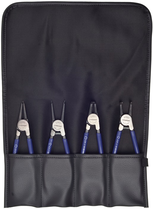 SW-Stahl Seeger Ring Pliers Set - 4 Piece Kit, 150mm Long, For Circlip Installation & Removal