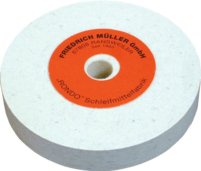 Disque de polissage en feutre D.150xB20x20 mm feutre de laine MÜLLER